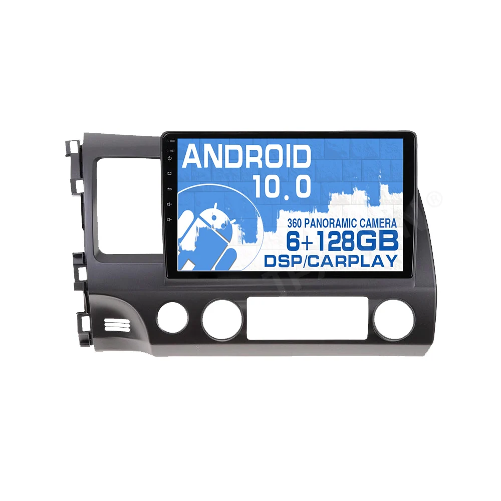 

128G Carplay 10.1 Inch For Honda Civic 2007-2011 Android 10 Radio Recorder Multimedia Player GPS Navigation Auto Stereo 8-Core