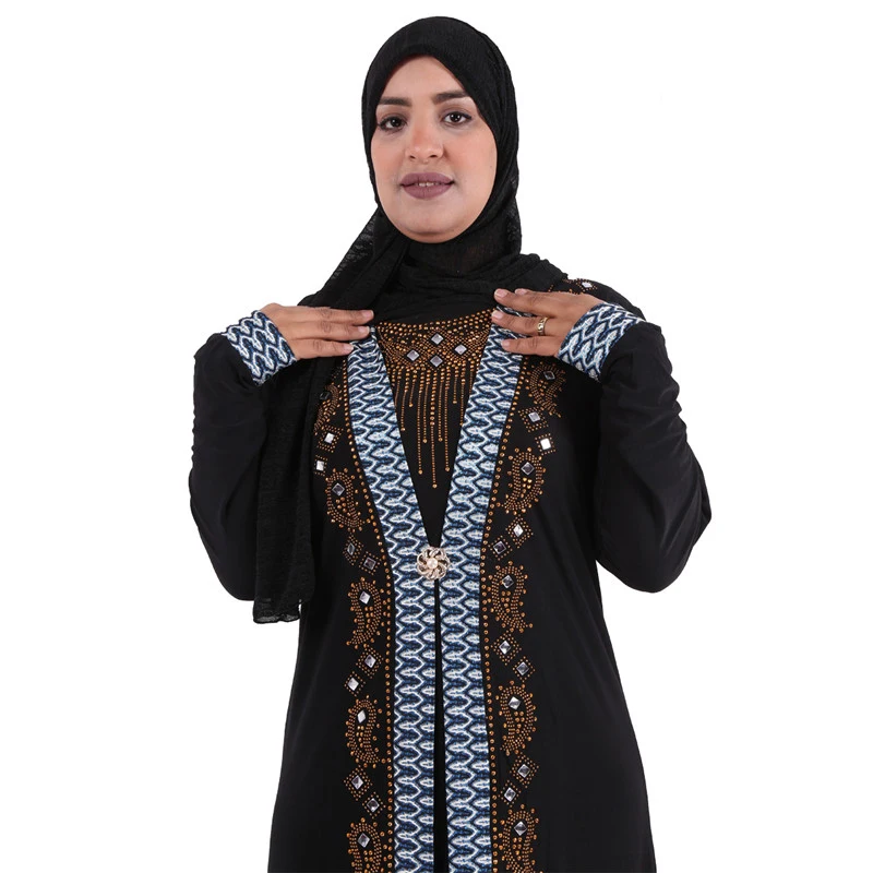 

Cheap Price Wholesale Hot Model Design Muslim Dubai Abayas Collection, 3 colors