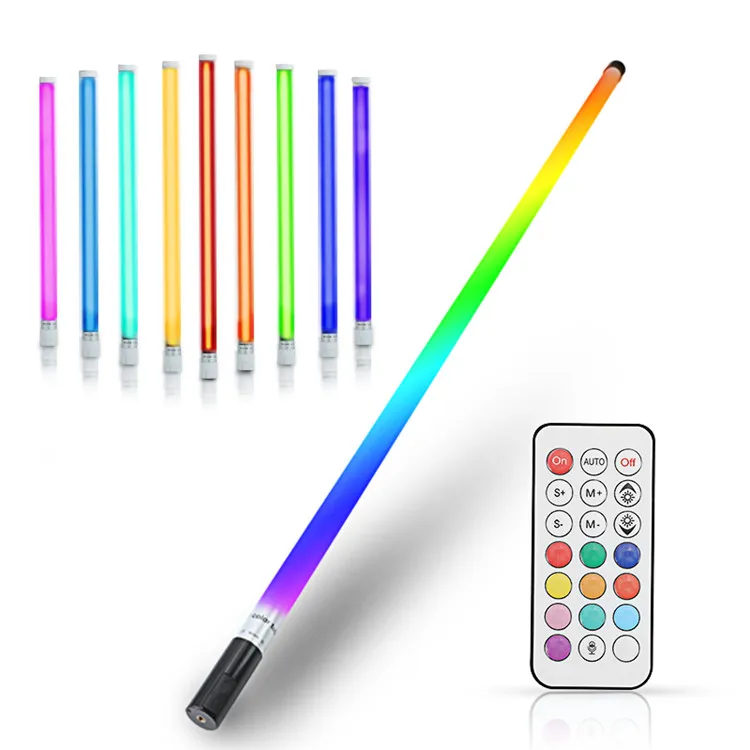 

Handheld Hanging Rechargeable RGB LED Tubes Light Wand Photography Fill light Stick for Vlog Video Live Streaming, White/black