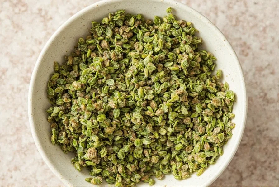 Homemade seasoning mix in a jar with oregano