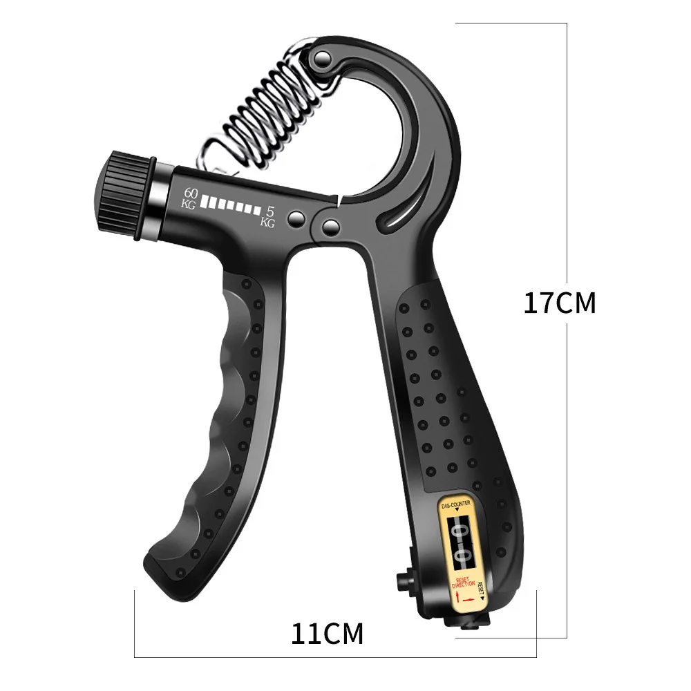 

Exercise Hand Grip Strengthener Fitness Portable Adjustable Durable Spring Fitness Equipment Strength Training, Black, green, blue, orange, black and white