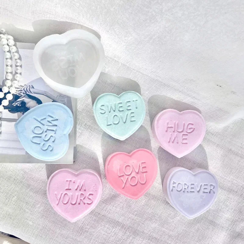 

DIY Valentine's Day Series 3 dimensional Love letter Candle Soap incense candle silicone mold