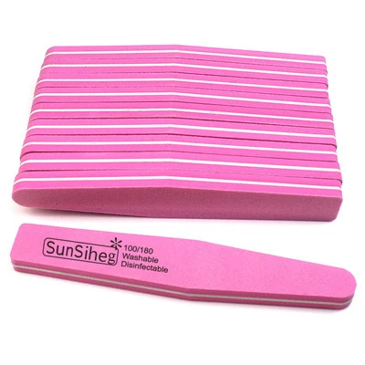 

10pcs/lot Sponge nail File Lime 100/180 Double Side Buffer Block Set Grey Nail Files For UV Gel Polish Manicure Tool