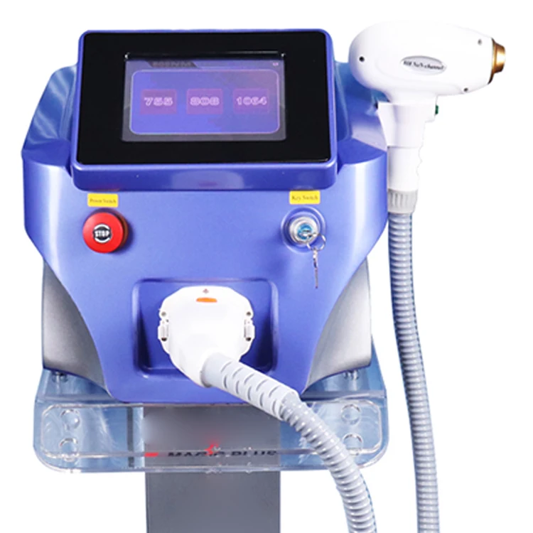

Price Laser Device Alexandrite Laser Permanent Hair Removal Machine Triple Wavelength 755 808 1064 Diode Laser Hair Removal, White+purple