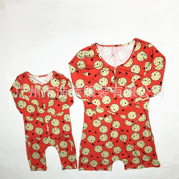 

2021 New Fashion V Neck Onesie Mommy And Me Custom Pajamas Baby Boys' Rompers Plus Size Designers Women's Sleepwear