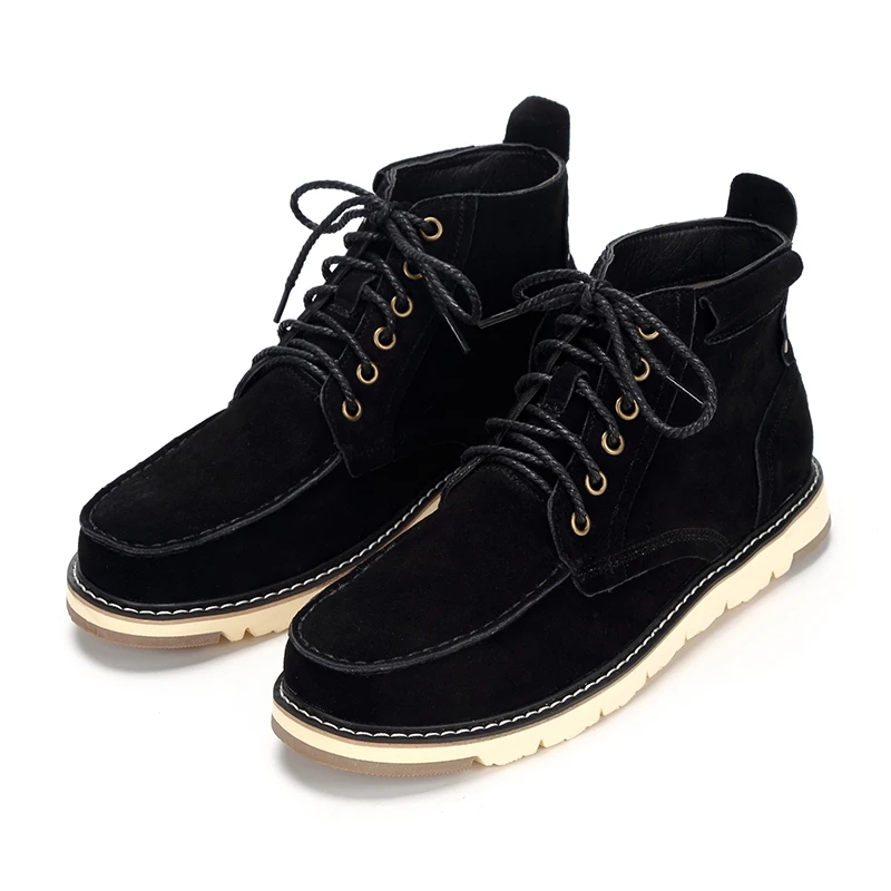 

Wholesale Men's Genuine Leather Natural Wool Winter Snow Boots Australia Outdoor Warm Men Shoes