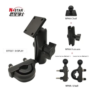 N-STAR Multifunctional One-inch Universal Ball Head Positioning System Navigator Push Rod Fixes Motorcycle Mobile Phone Bracket