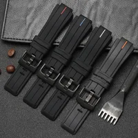 

high quality Silicone Rubber bracelet 24*16mm watchband for timex T2N720 T2N721 TW2T76300 watch band sports silicone strap