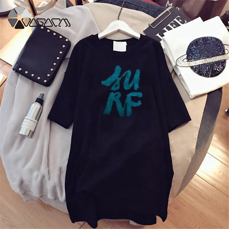 

Summer Women Dress Print Leopard Love Casual Short Sleeve Loose Dresses Black White Party M-4XL Plus Size Mini Dress