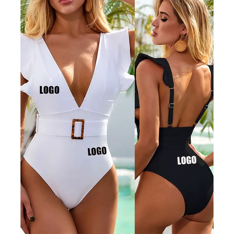 

Free shipping Hot Selling Fashion Swimwear & Beachwear One-piece flounces swimsuit Swimsuit One Piece Bikini