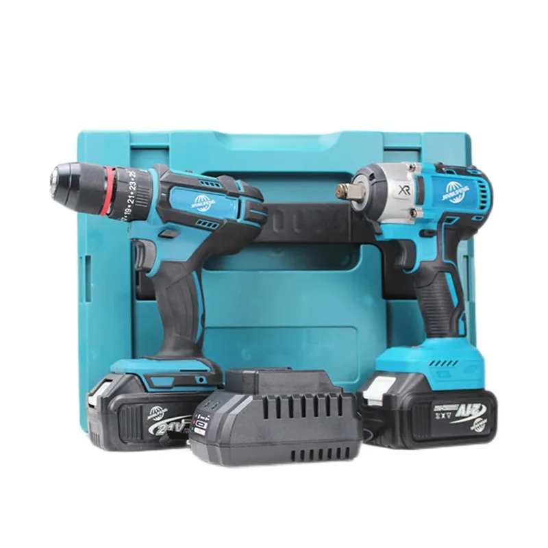 Electric drill and wrench set