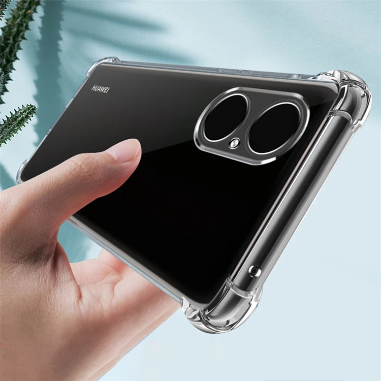 

Anti-fall Transparent TPU Back Covers Cell Phone Case For Huawei P50 P40 Pro Plus Shockproof Clear Soft Cover For Huawei P50 Pro