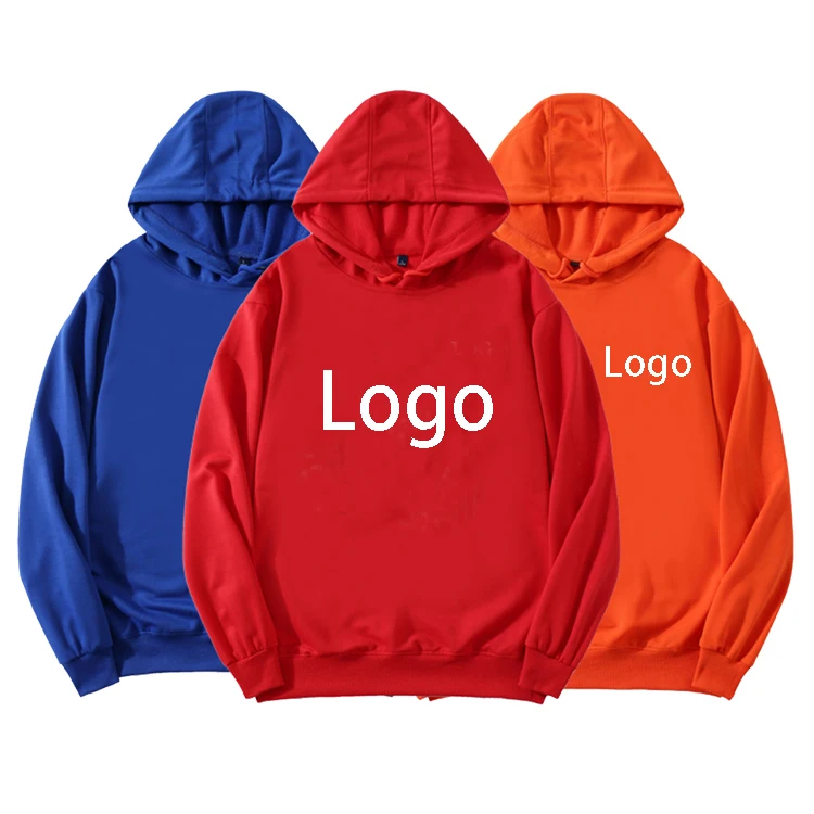 

Custom logo embroidery Pullover Sweatshirt Digital print unisex hoodies