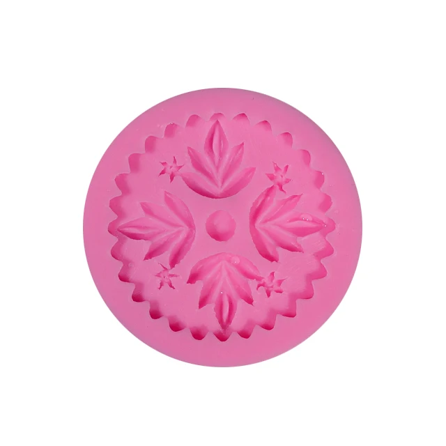 

Hot sale crystal epoxy resin garland cake lace decoration silicone mold, Pink