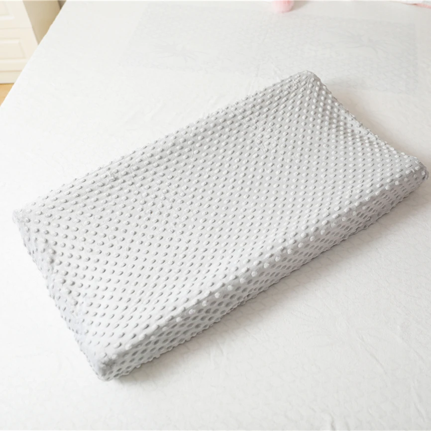 

Light grey minky dot baby portable diaper infant changing pad