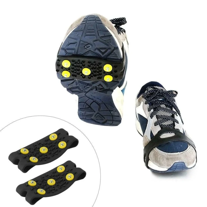 

5 Stud Anti Skid Shoe Spikes Winter Ice Claw Climbing Crampons Shoe Covers