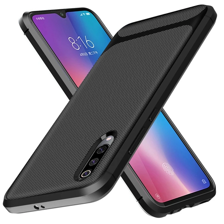 

XINGE Amazon Hot Carbon Fiber Tpu Flexible Case For Xiaomi 9 Phone Case