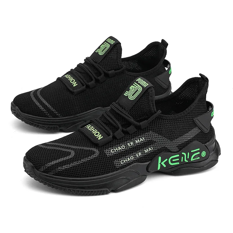 

Spring 2021 New Men's Sports and Leisure Light Running Shoes Breathable Mesh Shoes Men's Shoes, As pic
