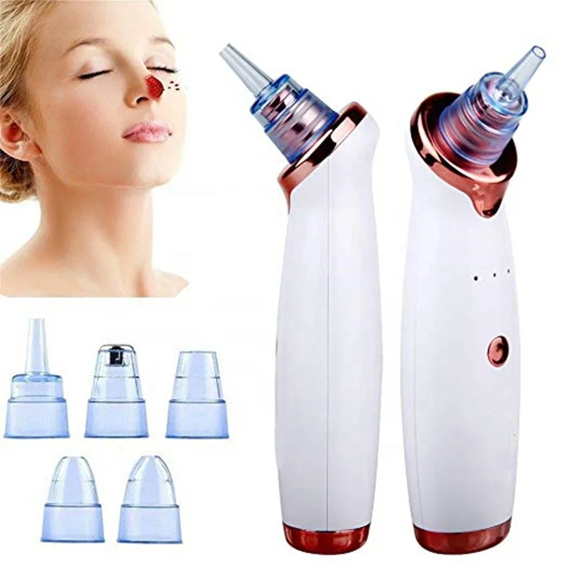 

Pimple Comedone Extractor Vacuum Whitehead Blackhead Remover Tool With 5 Suction Head