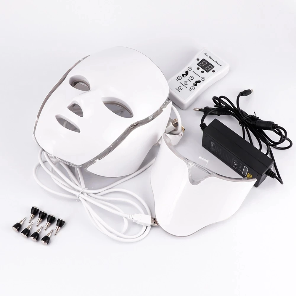 

Beauty machine led full face mask face tranforming led mask face led mask, White, gold