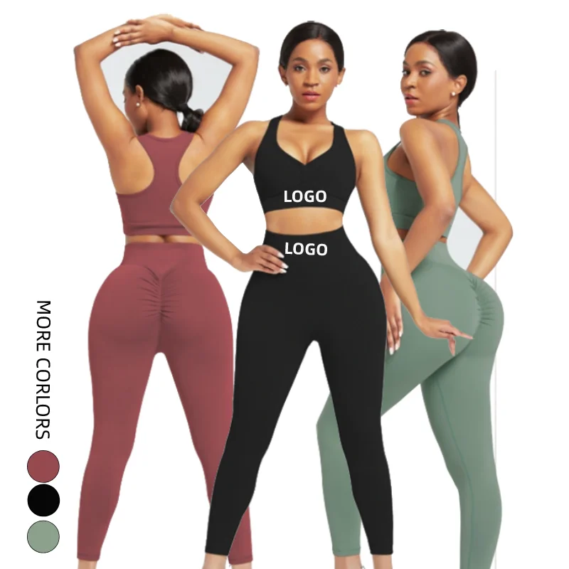 

New Arrival Hollow Out High Waist Active Wear Women Seamless Two Piece Yoga Set