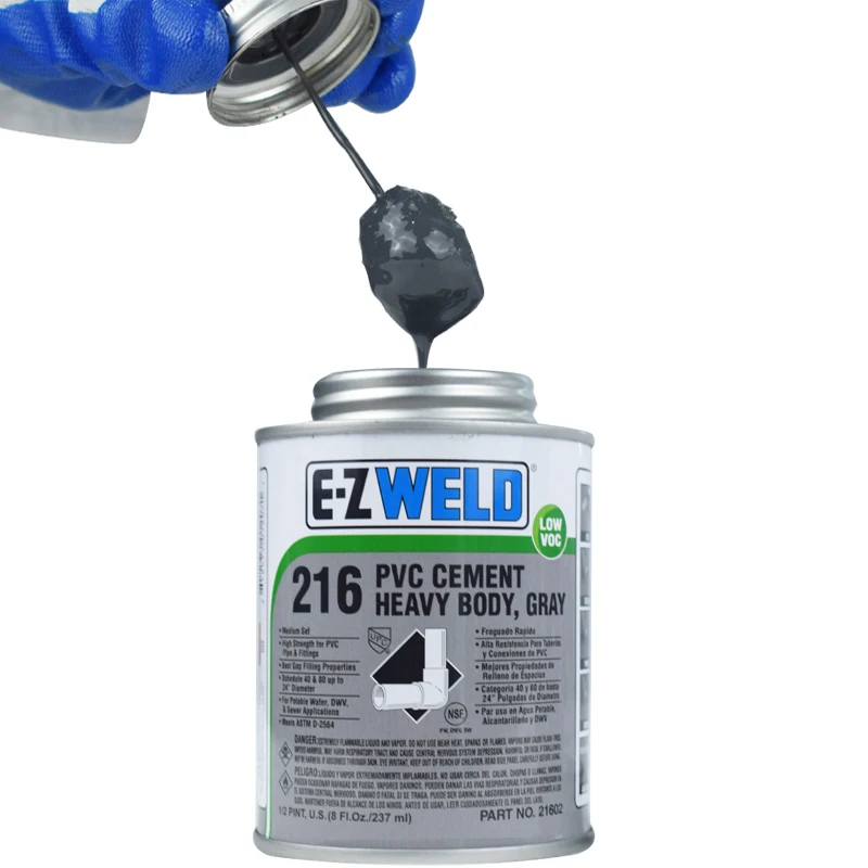 Pvc/cpvc Pipe Cement Gray Color Cpvc Pipe Glue High Pressure Resistant Cpvc/pvc Glue Weld216