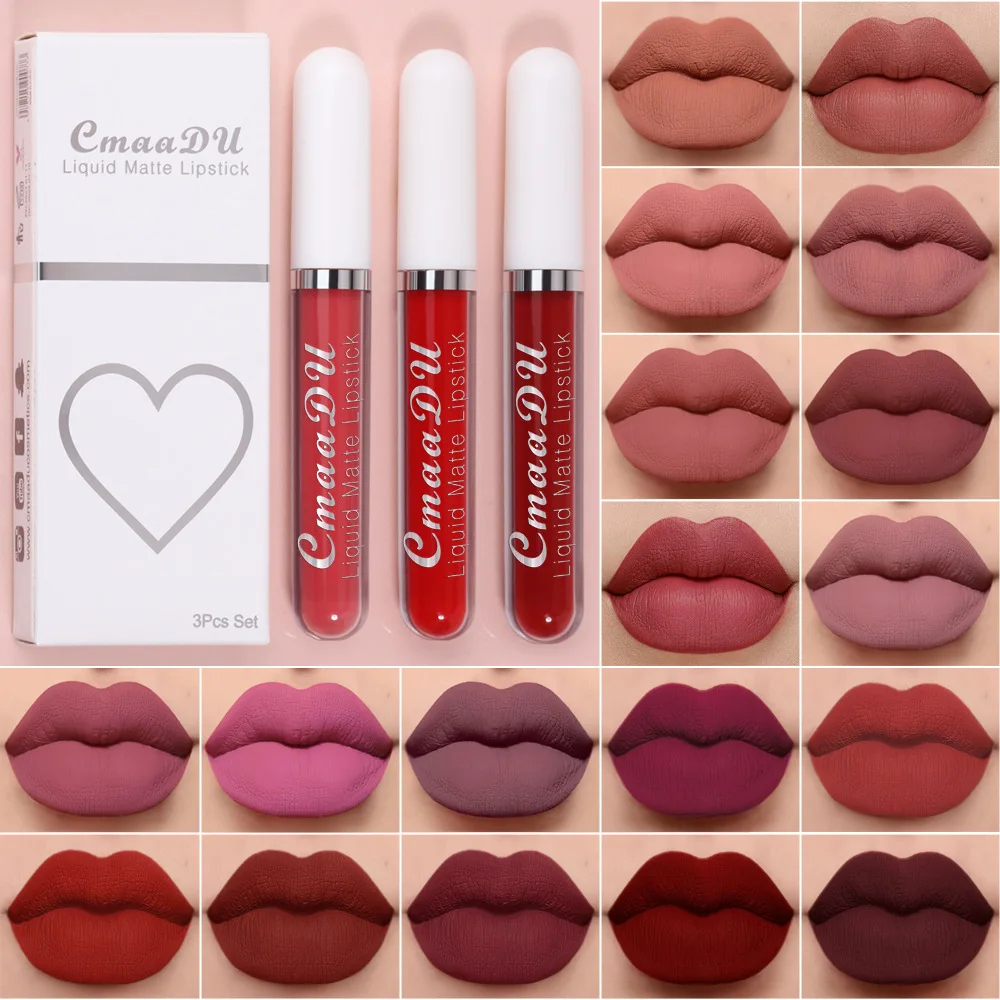 

New Private Label Matte Liquid Lipstick Set Lip Gloss With Lip Liner Set