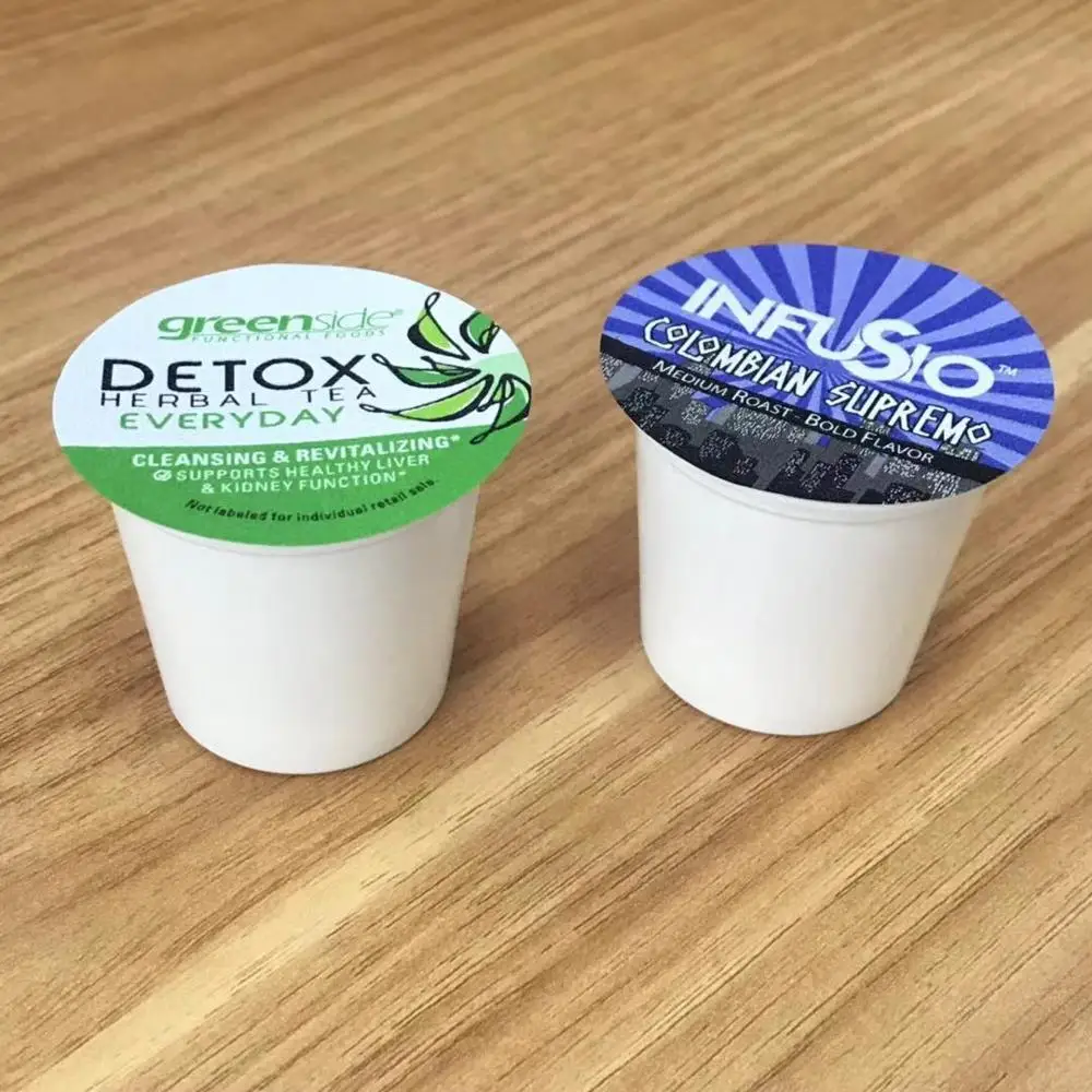 

K cup filters disposable with aluminum lid, Customized