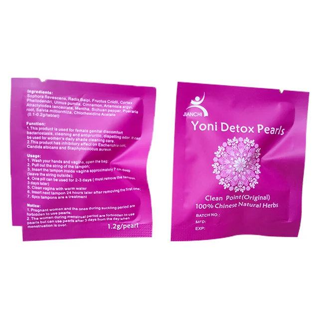 

Private Label 100% Original Herbal Yoni Detox Pearls Feminine Vaginal Cleaner Tampons, Brown