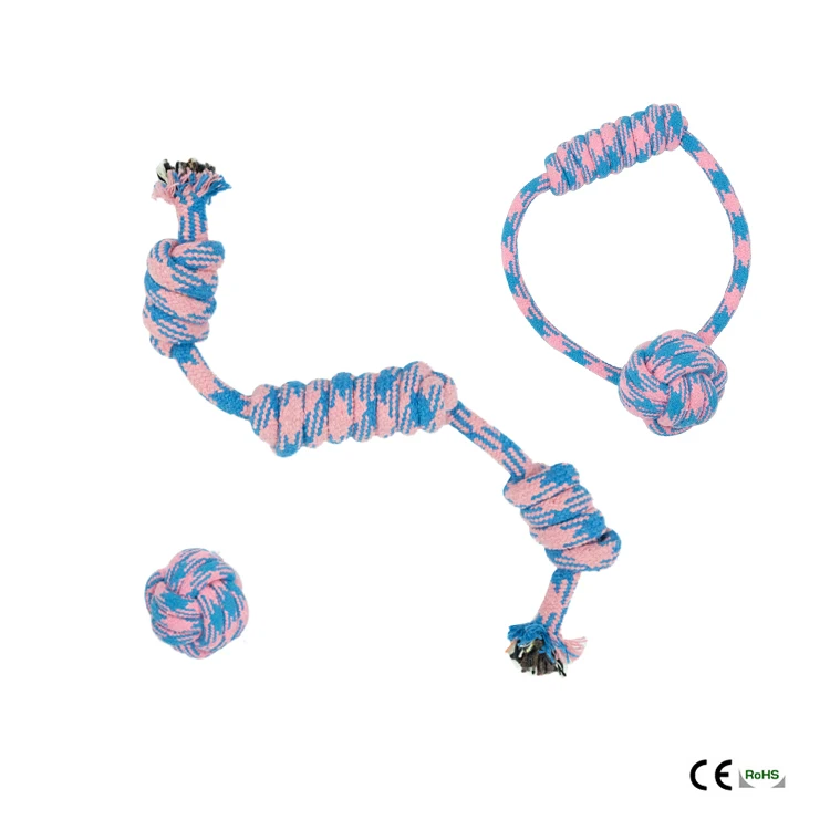 

Wholesale Cotton Rope Chew Pet Dog toys, Monochrome