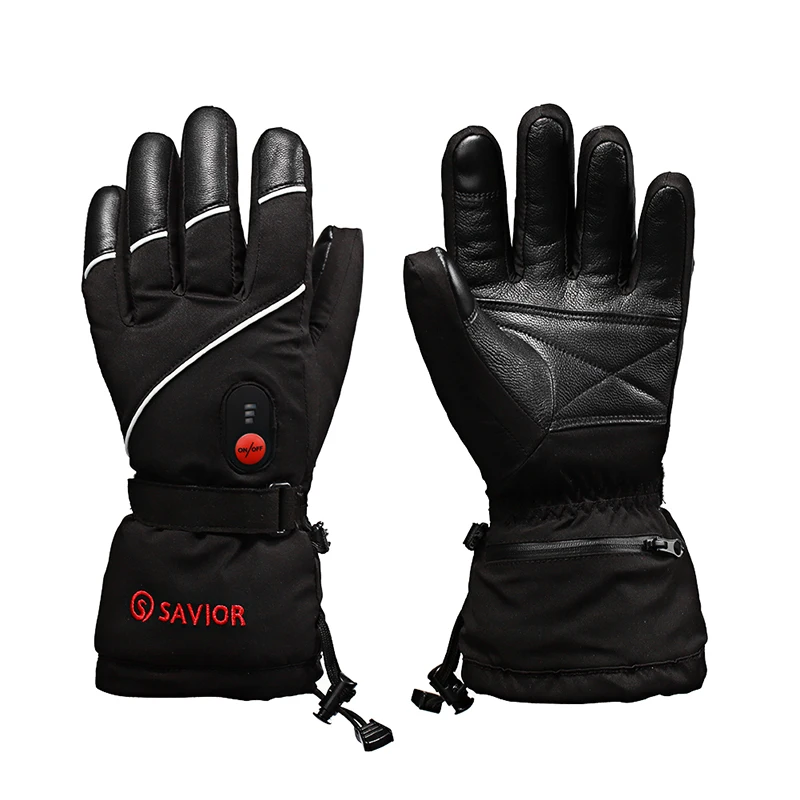 

Savior 7.4V 2200mAh Touch Screen Electrical Heating Warming GLoves Lithium Battery Heated Ski Gloves for Men Women, Black