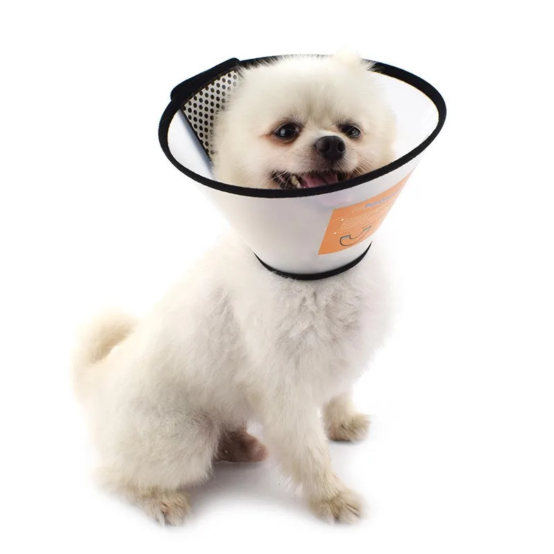 Pet Recovery Dog Cones Cat Cone After Surgery Vent Adjust Plastic Dog