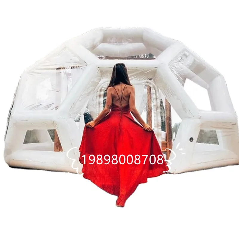 

The best Portable Foldable Outdoor Camping Soccer Dome Top Inflatable Bubble Tent Clear House Greenhouse for Camping, Custmized