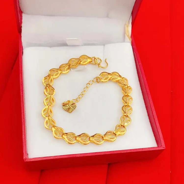 

The NewGold Plated Brave Bracelet Female Water Drop Shaped Lucky Transfer Gold Color Gold Jewelry Will Not Fade For A Long Time