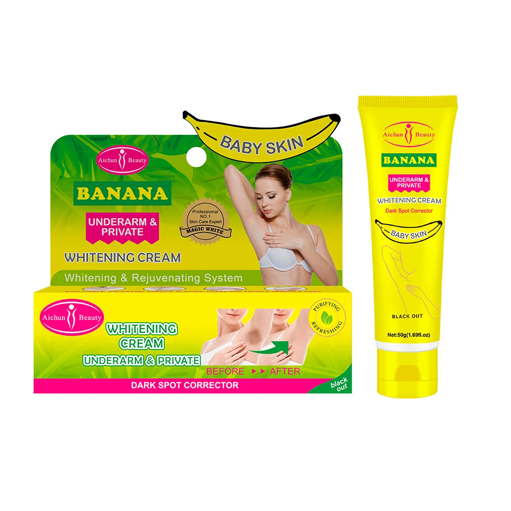 

New Arrival 2022 Underarm Whitening Rejuvenating Cream Natural Banana White Cream For Private Part