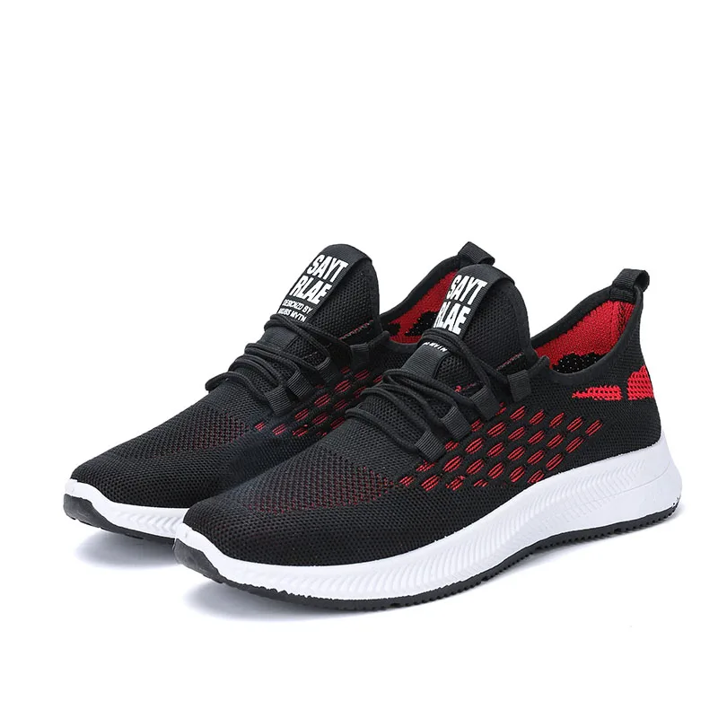 

Men Sport Shoes Running shoes Light Weight Men Lace Up Running Sneakers, Black/white