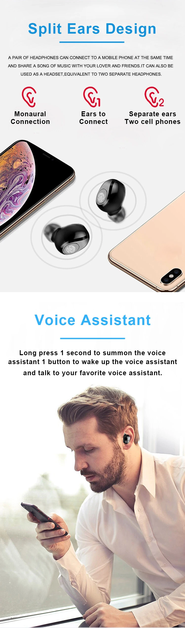 Headphones Blue Tooth Sport I 9 Tws Wireless In Ear Earphones Blue Tooth Headset - ANKUX.COM