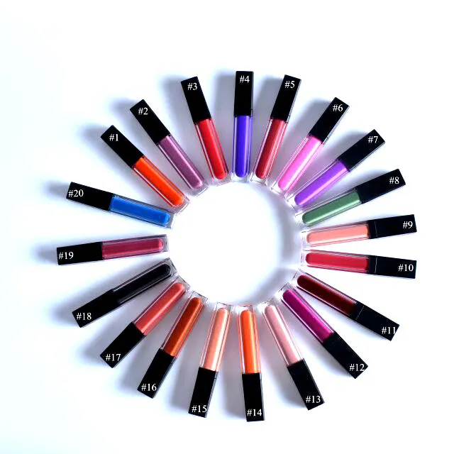 

Top Sale Make Up Cosmetics Square Tube 20 Colors Long Lasting Waterproof Liquid Lipstick Makeup