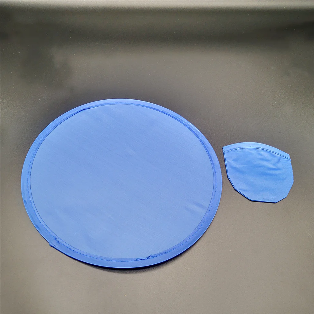 25cm 190T polyester foldable flying disc with pouch
