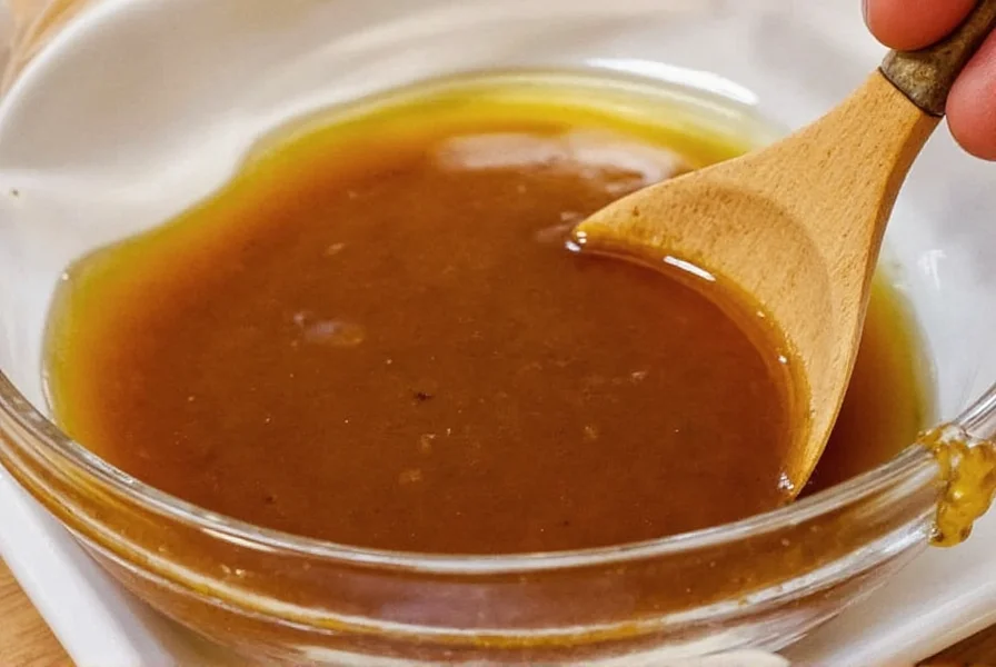 Chef preparing hibachi meal with ginger dressing being applied to grilled steak