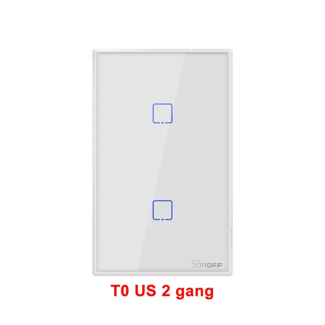 
Sonoff T0 US Smart Wifi Wall Light Switch Touch/WiFi/RF/APP Remote Smart Home Wall Touch Switch with Alexa Google Home T2 