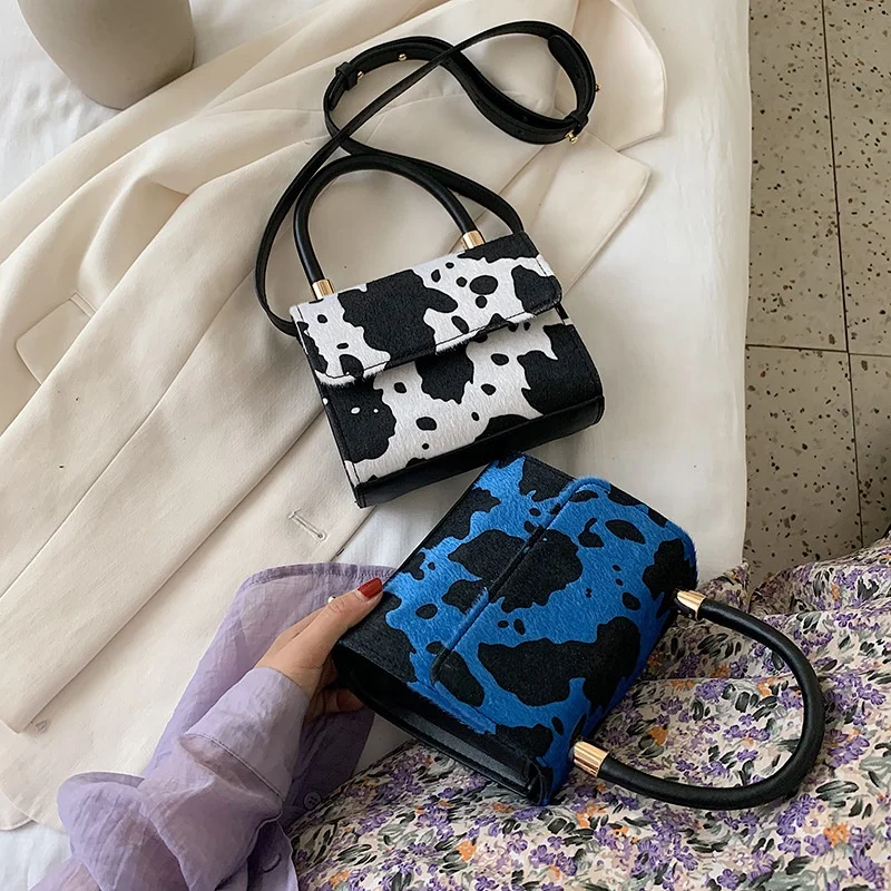 

fasion cute Cow pattern Classic Texture Delicate Creative Chic Ladies handbags crossbody mini bag women, Customizable