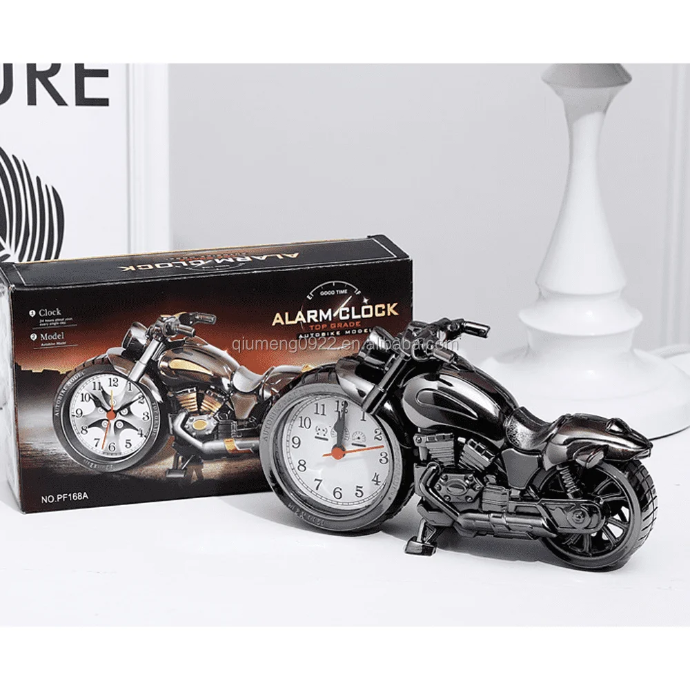 Creative Motorcycle Motorbike Pattern Alarm Clock Desk Clock FDUSBLUS 