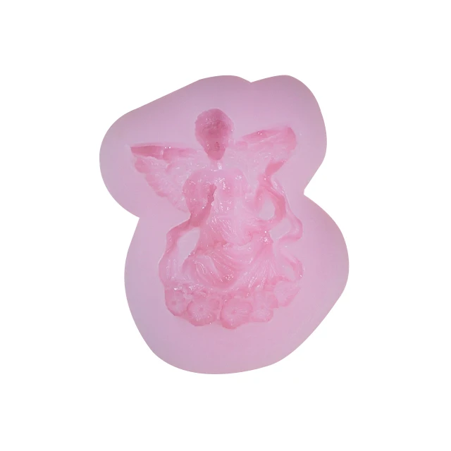 

3D Angel silicone soap candle making mold handmade cake chocolate baking resin molds, Pink