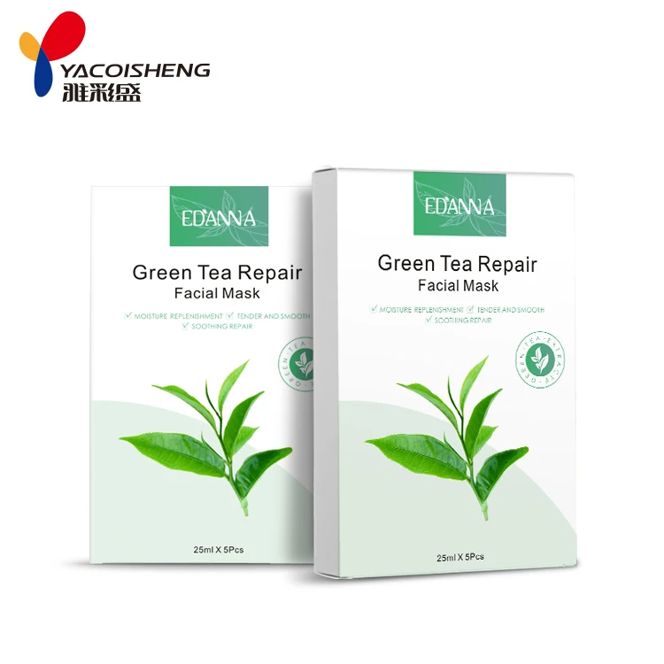 

OEM factory wholesale moisturizing sheet mask repairing Facial Mask with green tea material