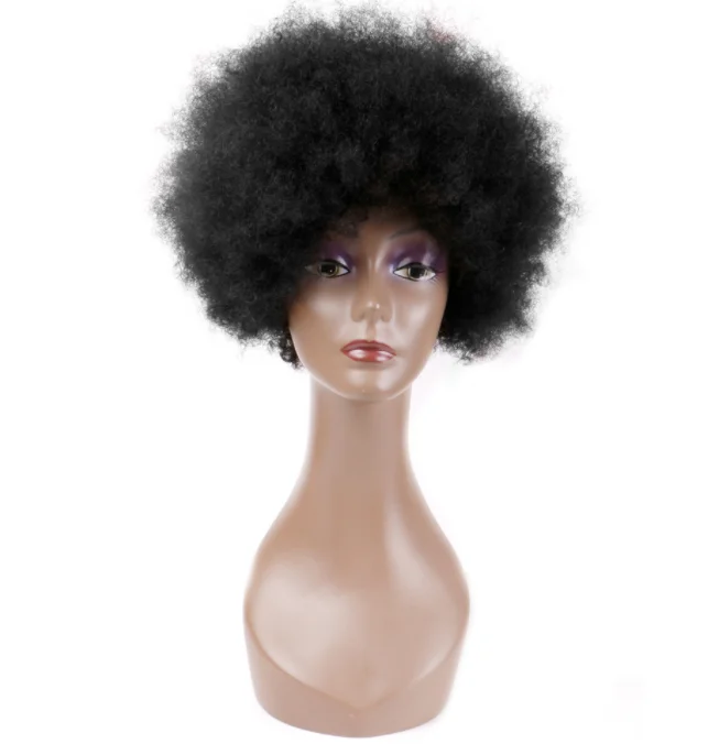 

Ready To Ship Natural Hand Made Black Short Curly Human Hair Wigs For Black Women