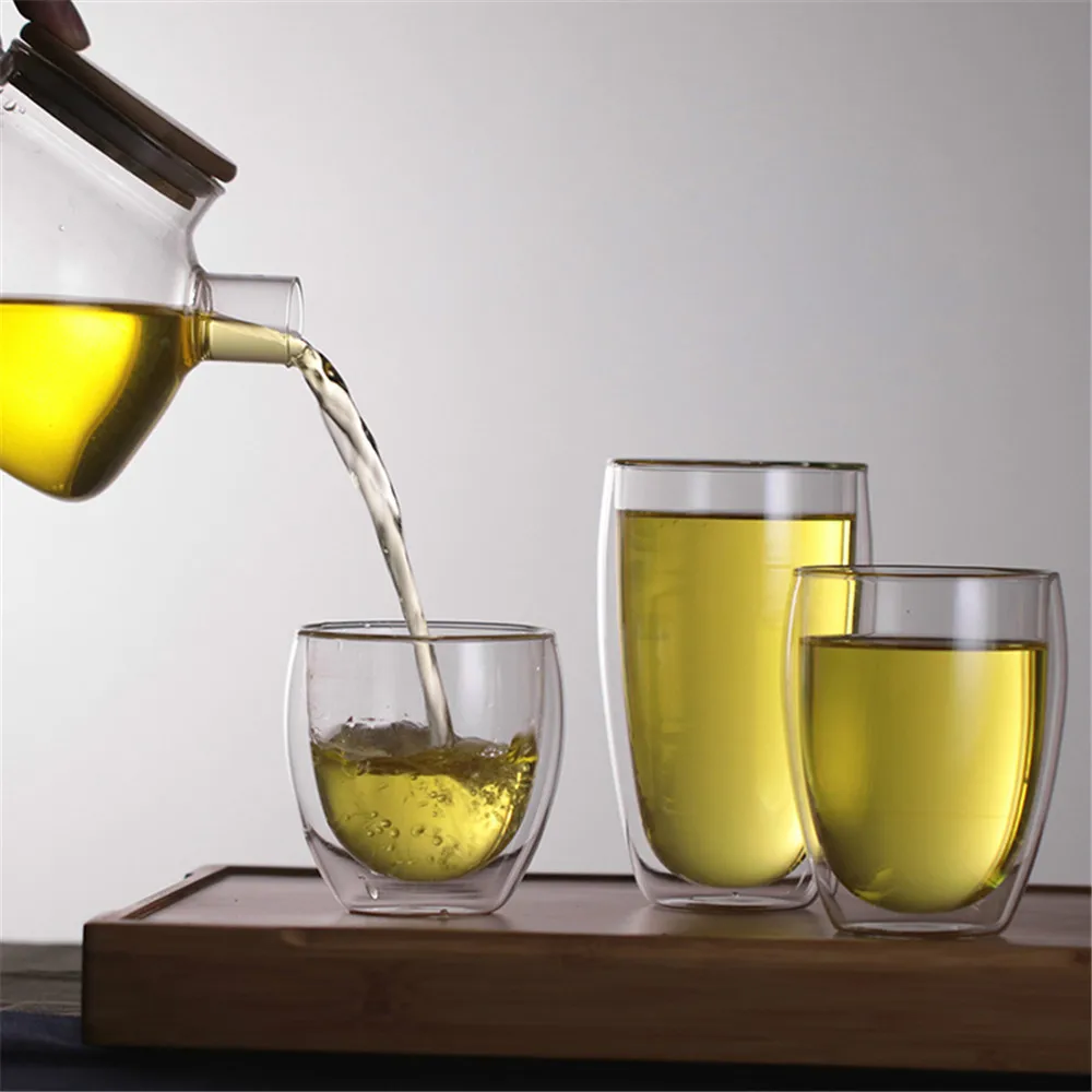 

double wall glass coffee cup fancy thick wall coffee cups