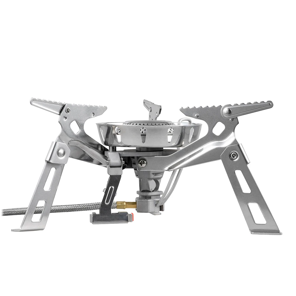 

Camping Gas Branders Winddicht Remote Gasfornuis Outdoor Fire Kachel, Sliver
