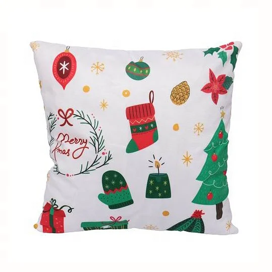 

Wholesale Christmas bolster 100% polyester home decor Xmas decoration cushion sover