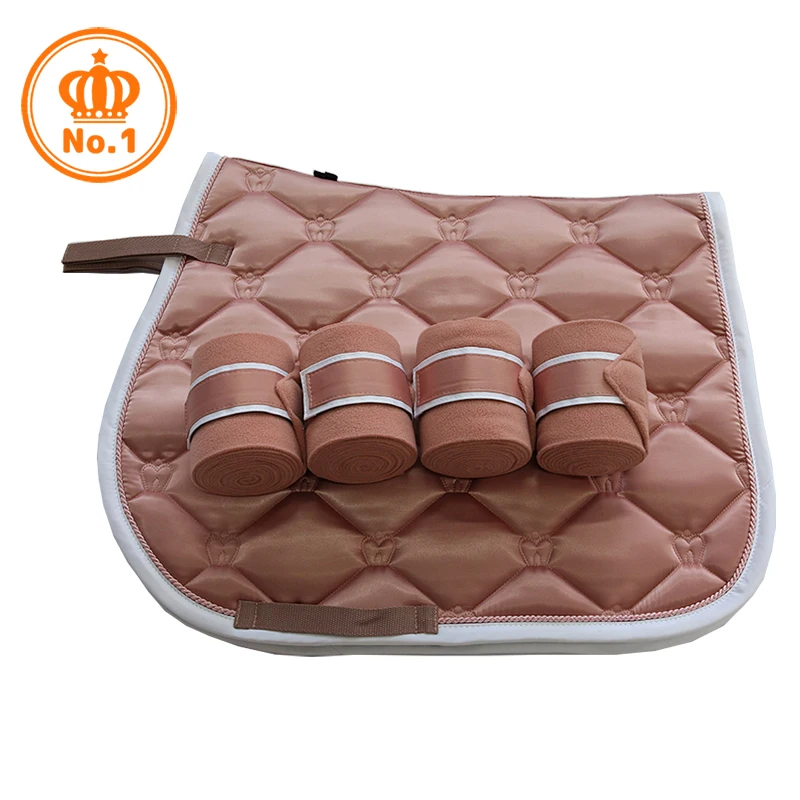 

Wholesale Horse Riding Saddle Pads High Quality Satin Mat for Horse Equestrian Products Nice Hors Equine Equipment